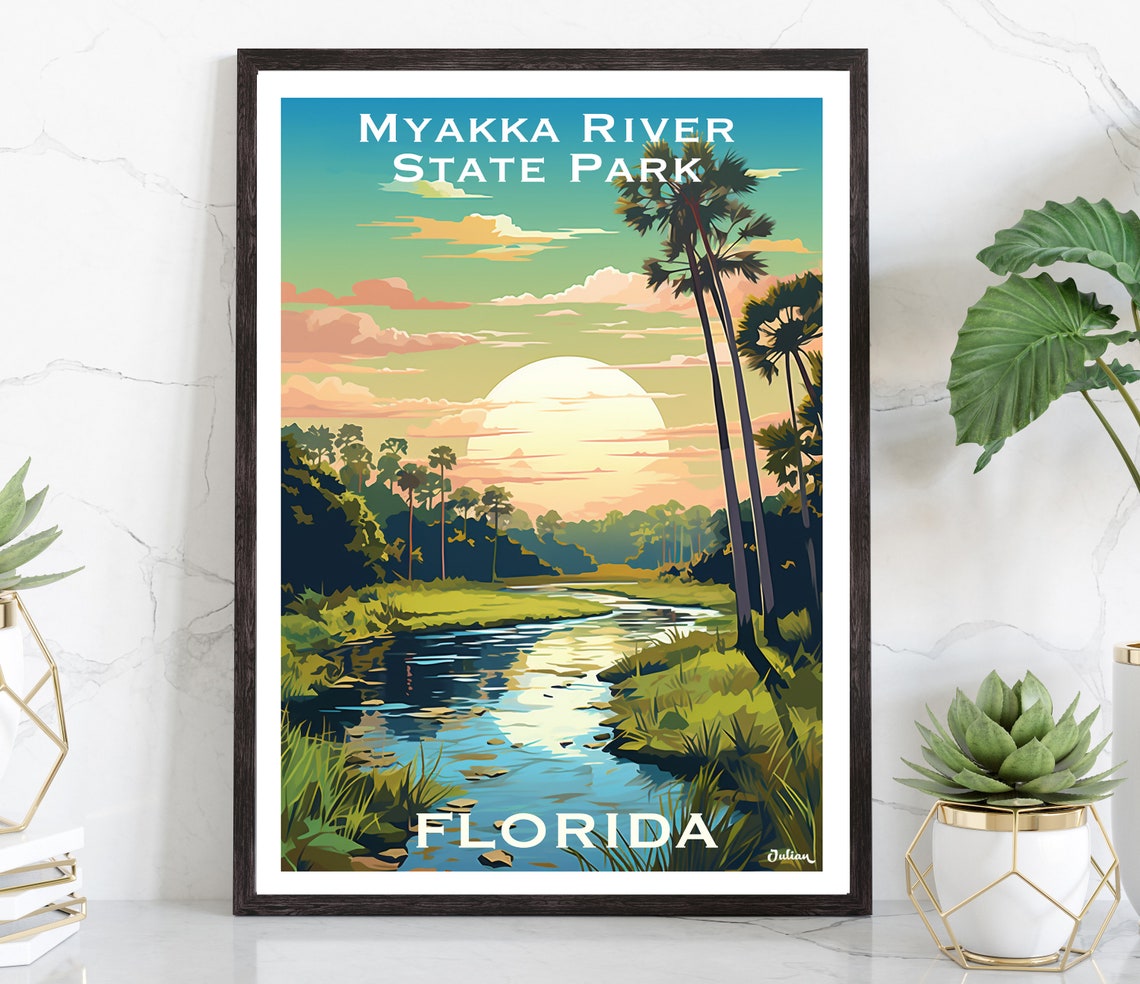 Myakka River State Park Florida Sunrise River Wilderness Poster