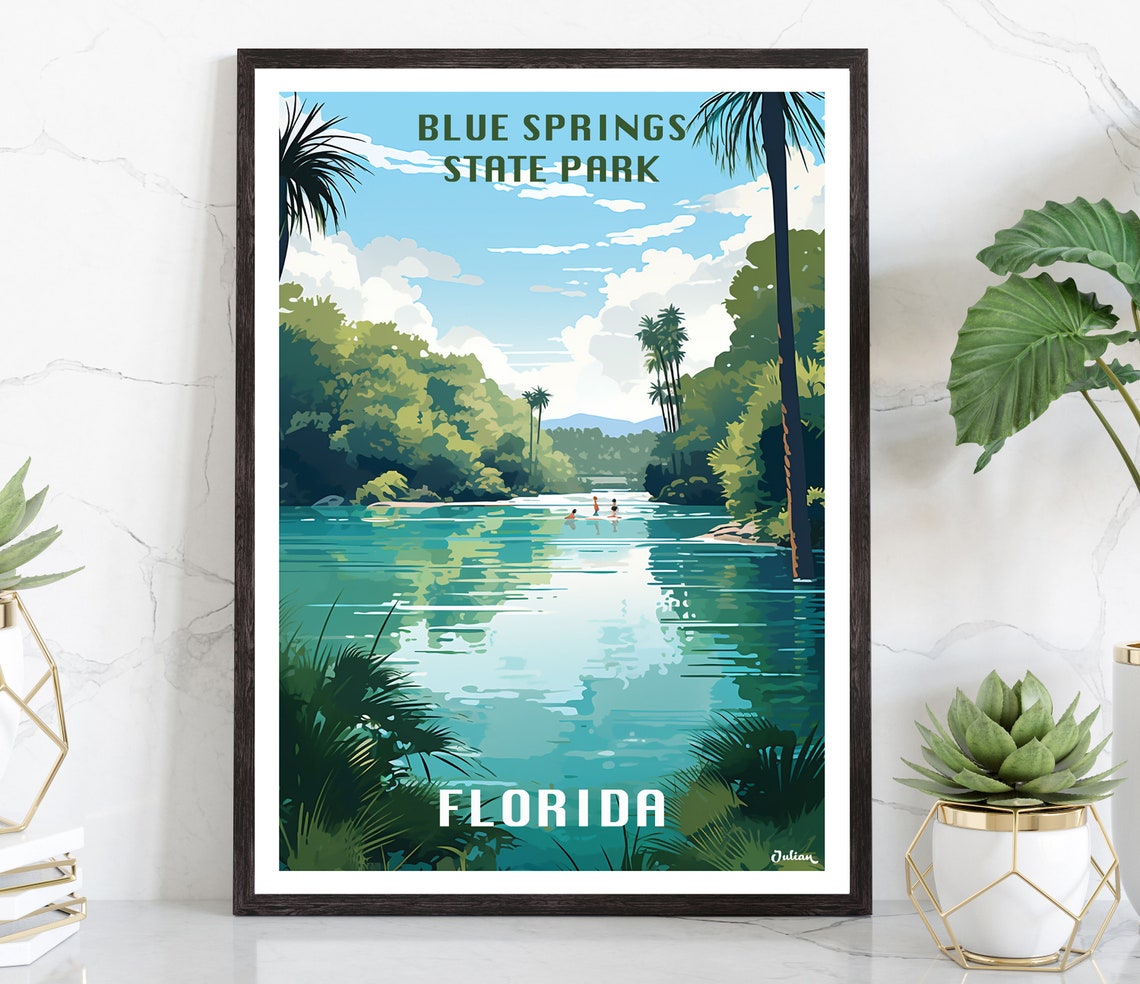 Blue Springs State Park Turquoise Spring Waters Florida Poster
