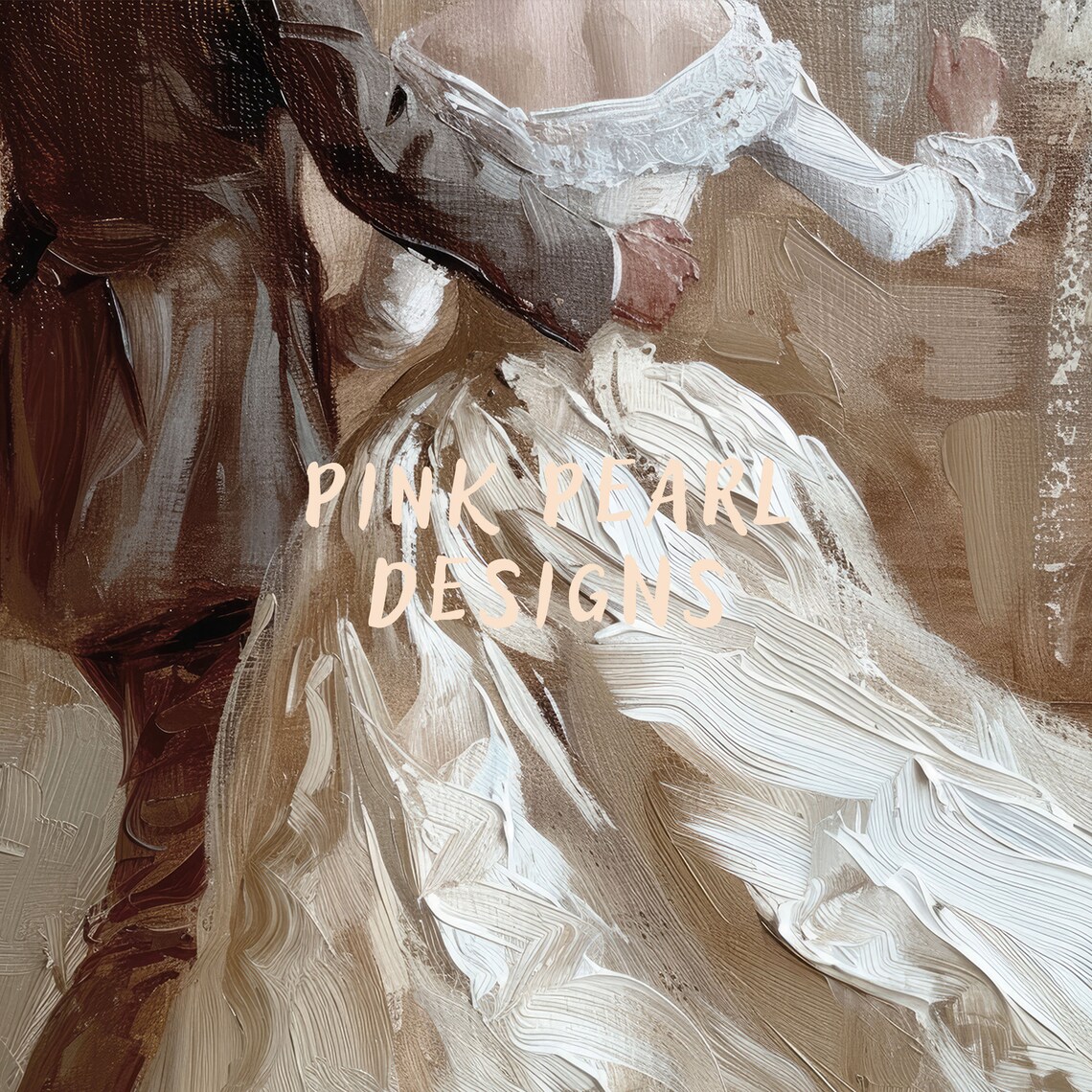 Victorian Dancing Couple Vintage Romantic Art Print - Image 6