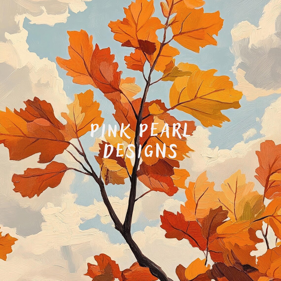 Fall Leaves Vintage Tree Leaves Art Print - Image 6
