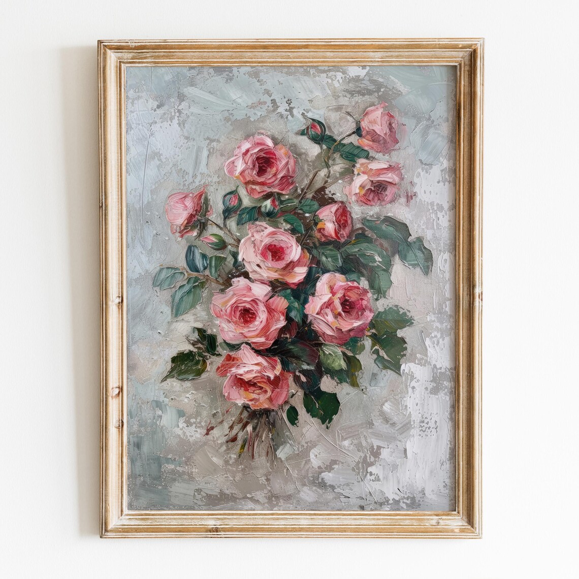 Pink Roses Vintage Flower Art Print, Coquette Decor - Image 2