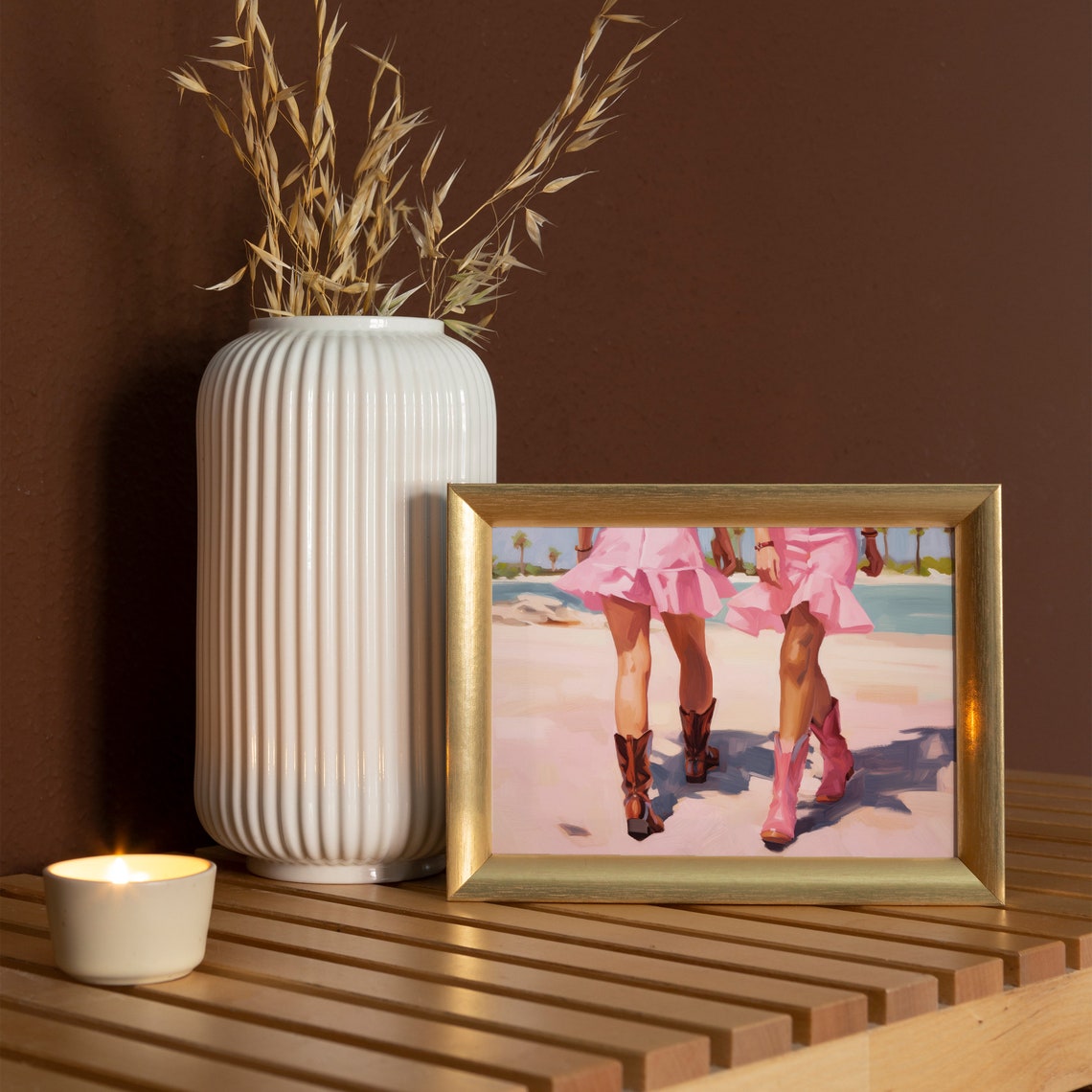 Coastal Cowgirls Preppy Wall Art Print Pink Cowgirl Boots Girly Art Preppy Room Decor Trendy Western Girls Art Poster - Image 5