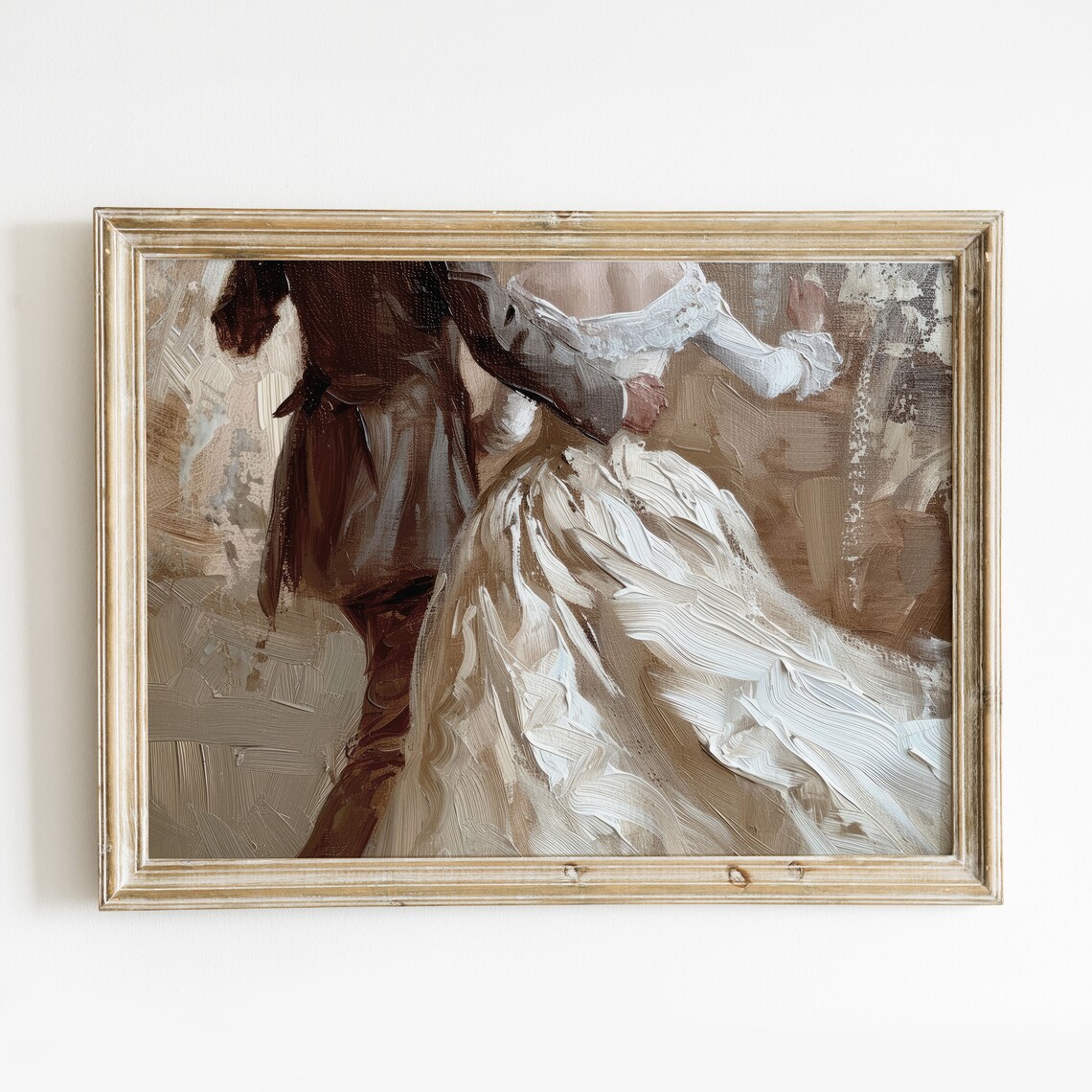 Victorian Dancing Couple Vintage Romantic Art Print