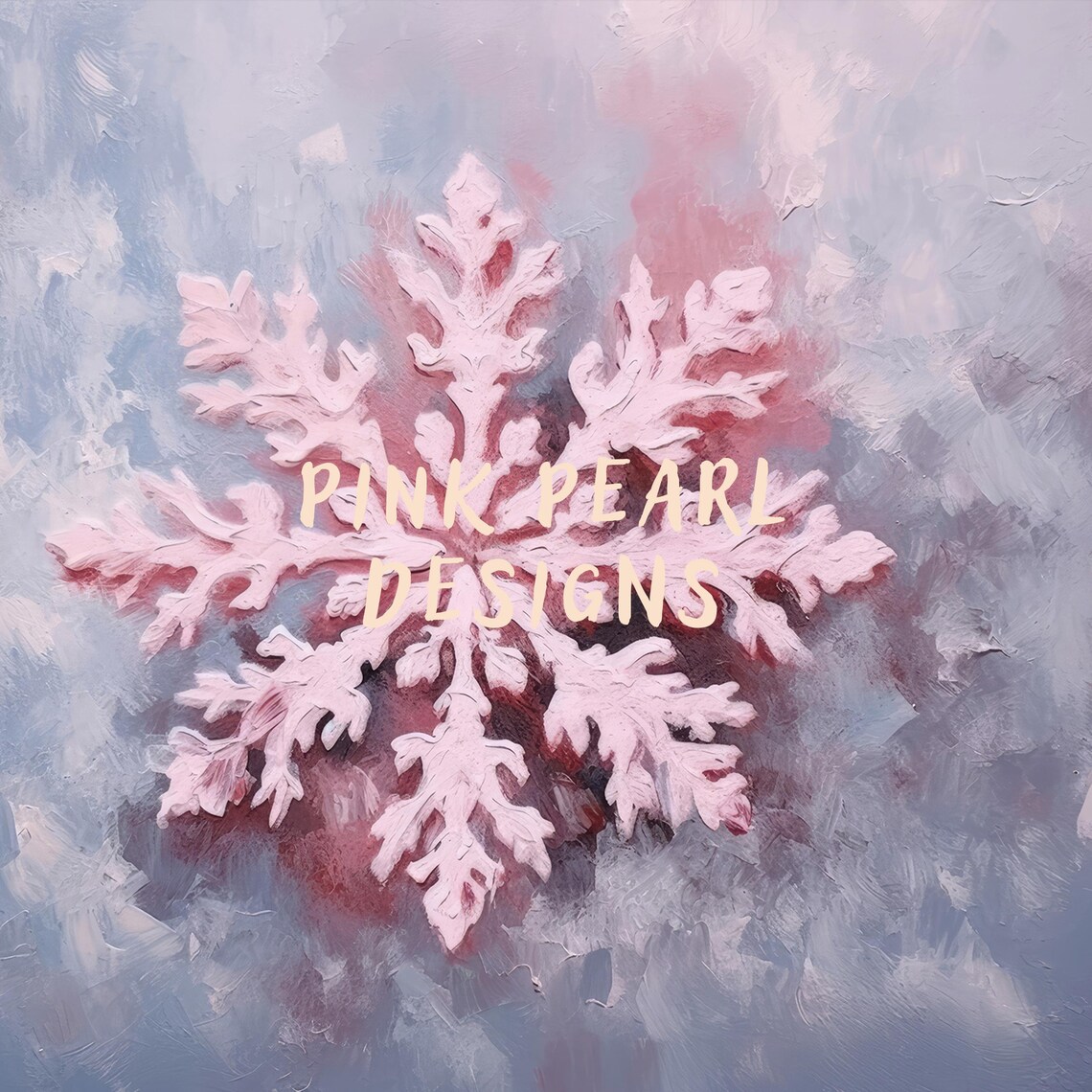 Pink Snowflake Preppy Winter Christmas Art Print - Image 2