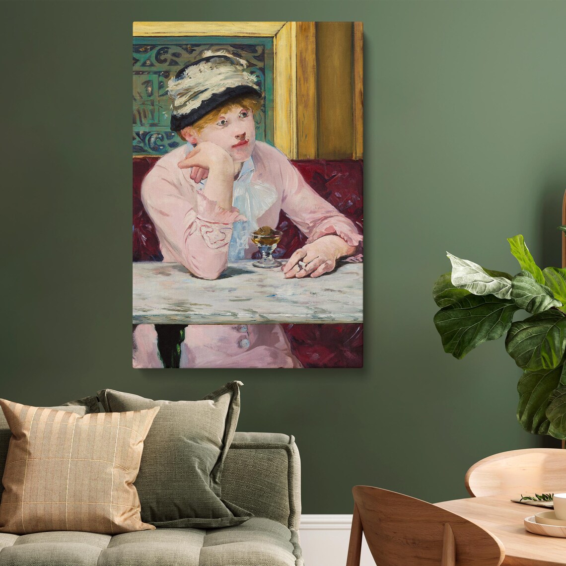 Plum Brandy C1877, Vintage French Painting - Image 2