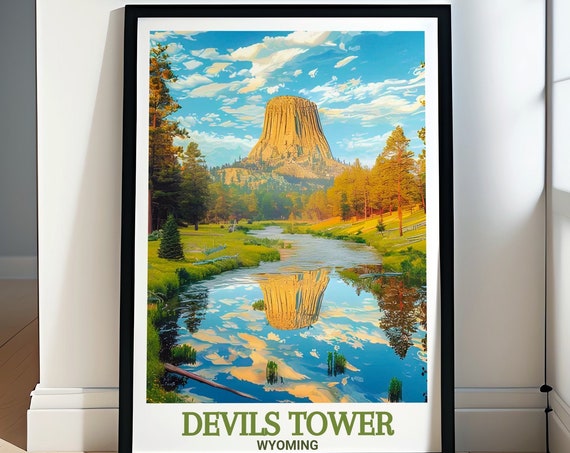 Devils Tower Art Devils Tower And Belle Fourche River Posters Devils Tower And Belle Fourche River Artworks