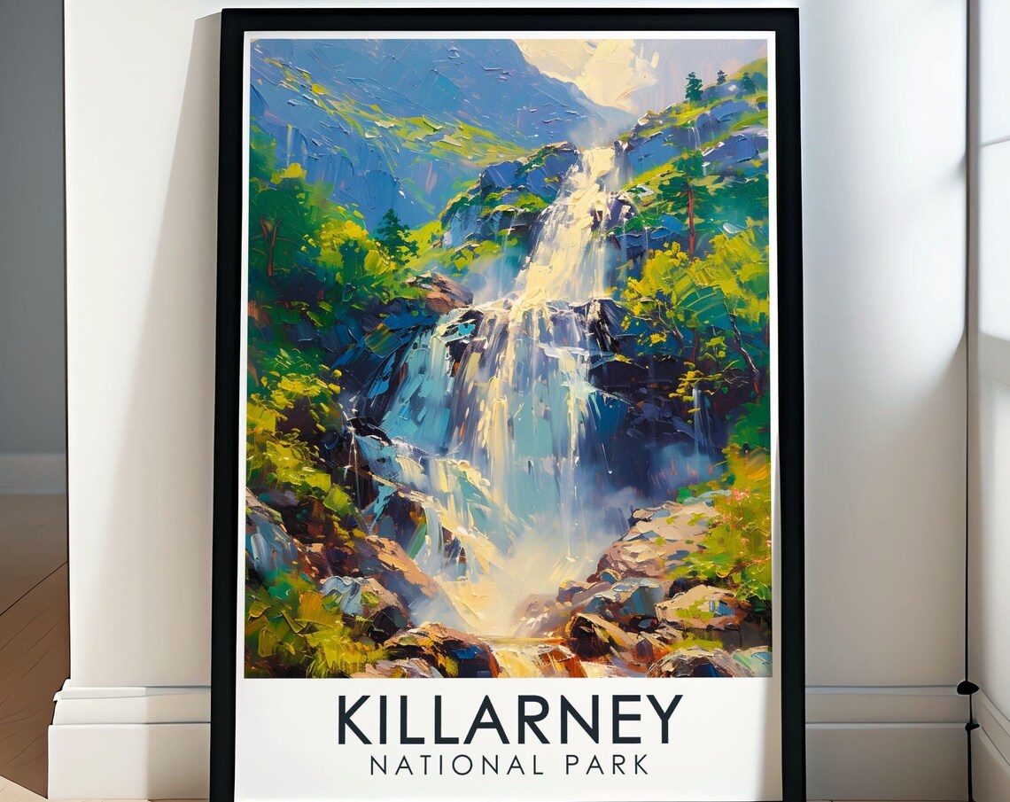 Killarney National Park Torc Waterfall Lush Green Woodland Poster