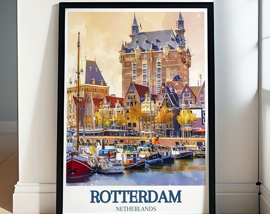 Rotterdam White House And Old Harbour Netherlands Daytime Poster
