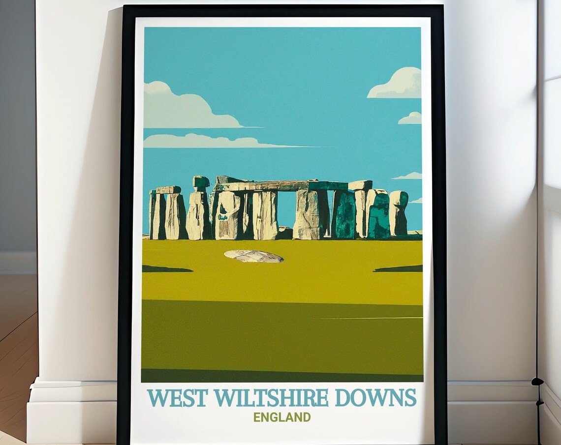 Stonehenge Ancient Stones West Wiltshire Downs England Poster