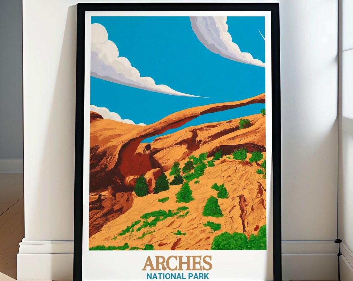 Arches National Park Landscape Arch Desert Utah Travel Poster