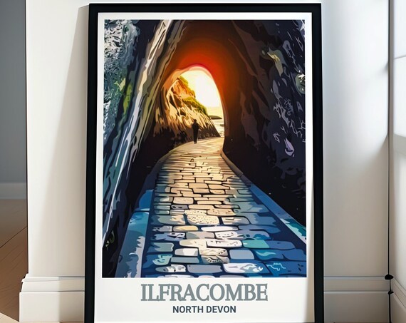 Ilfracombe North Devon Tunnels Beaches Dramatic Rock Tunnel Walk Poster