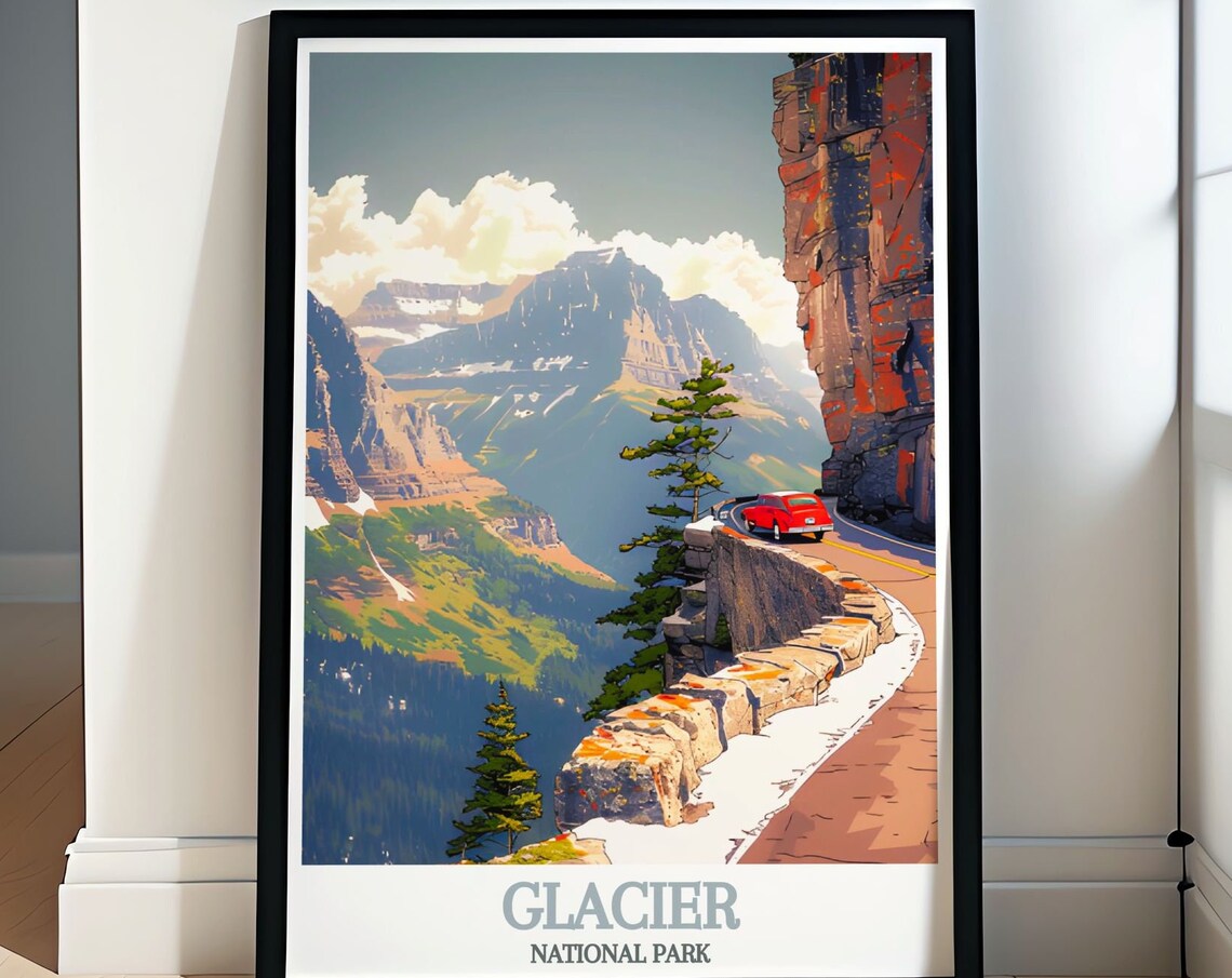 Glacier National Park Going to the Sun Road Mountain Drive Poster