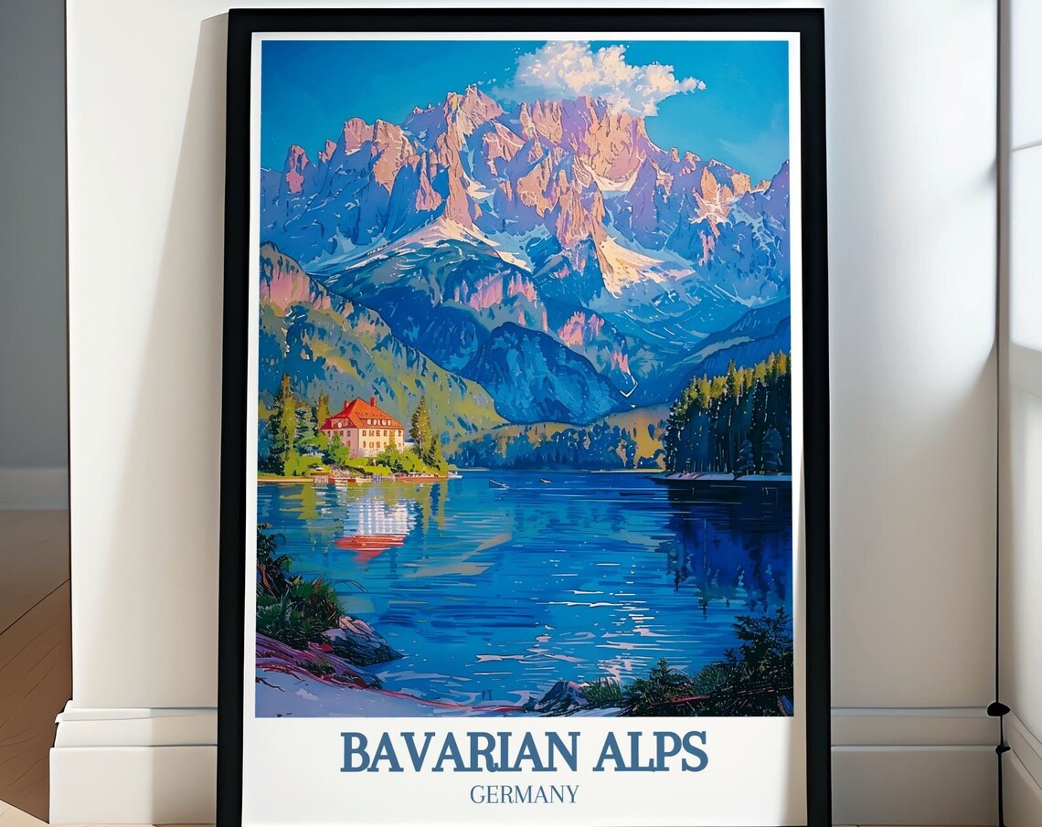Bavarian Alps Germany Alpine Lake Mountain Reflection Poster