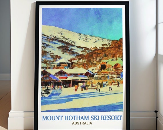 Mount Hotham Ski Resort Travel Print Hotham Alpine Village Art Prints Hotham Alpine Village Decor Hotham Alpine Village Decor Decor