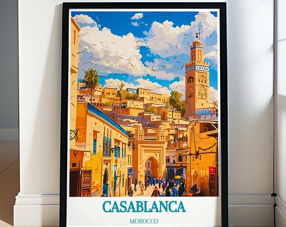 Casablanca Urban Elegance Prints Stylish Artwork Of Moroccos Cosmopolitan City Posters Traditional Moroccan Wall Art
