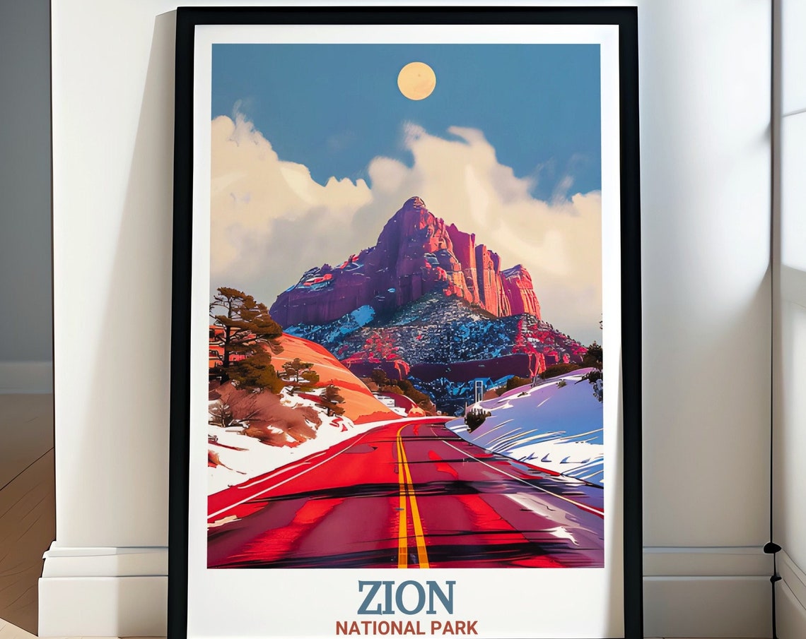 Zion National Park Wall Art Zion Canyon Scenic Drive Artwork Zion Wall Art Zion Canyon Scenic Drive Art Zion Canyon Scenic Drive Poster