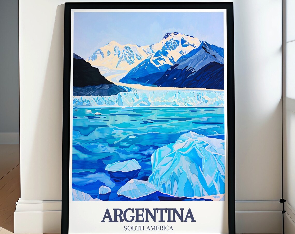 Argentina Perito Moreno Glacier Blue Ice Lake Patagonia Poster