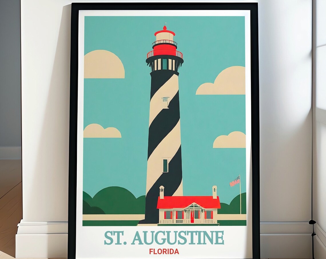 St Augustine Heritage Travel Poster, Florida Wall Decor