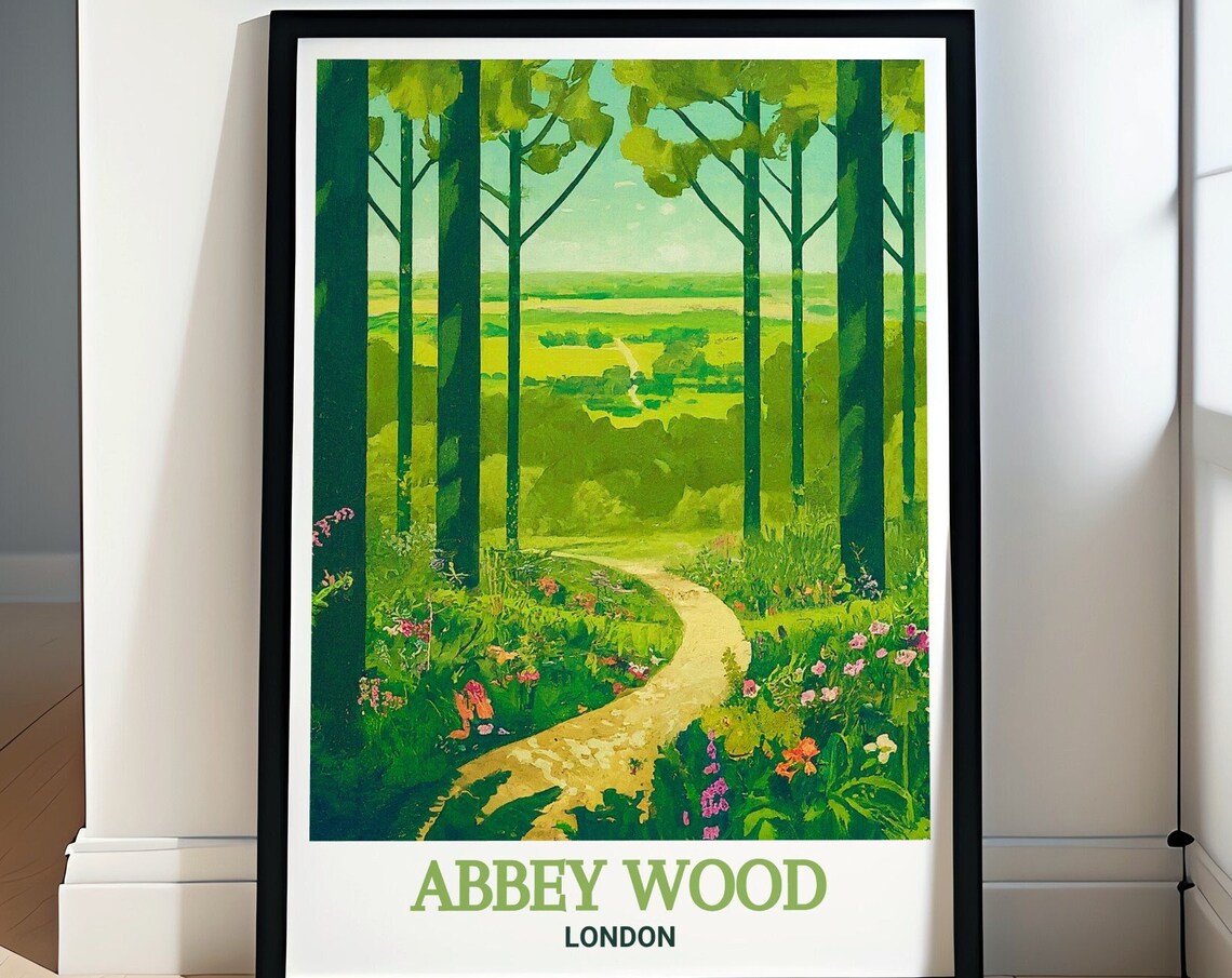 Abbey Wood London Forest Trail Wildflowers Winding Path Poster