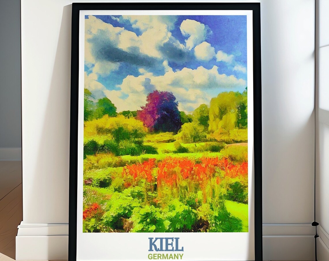 Kiel Germany Botanical Garden Colorful Flowerbeds Summer Poster