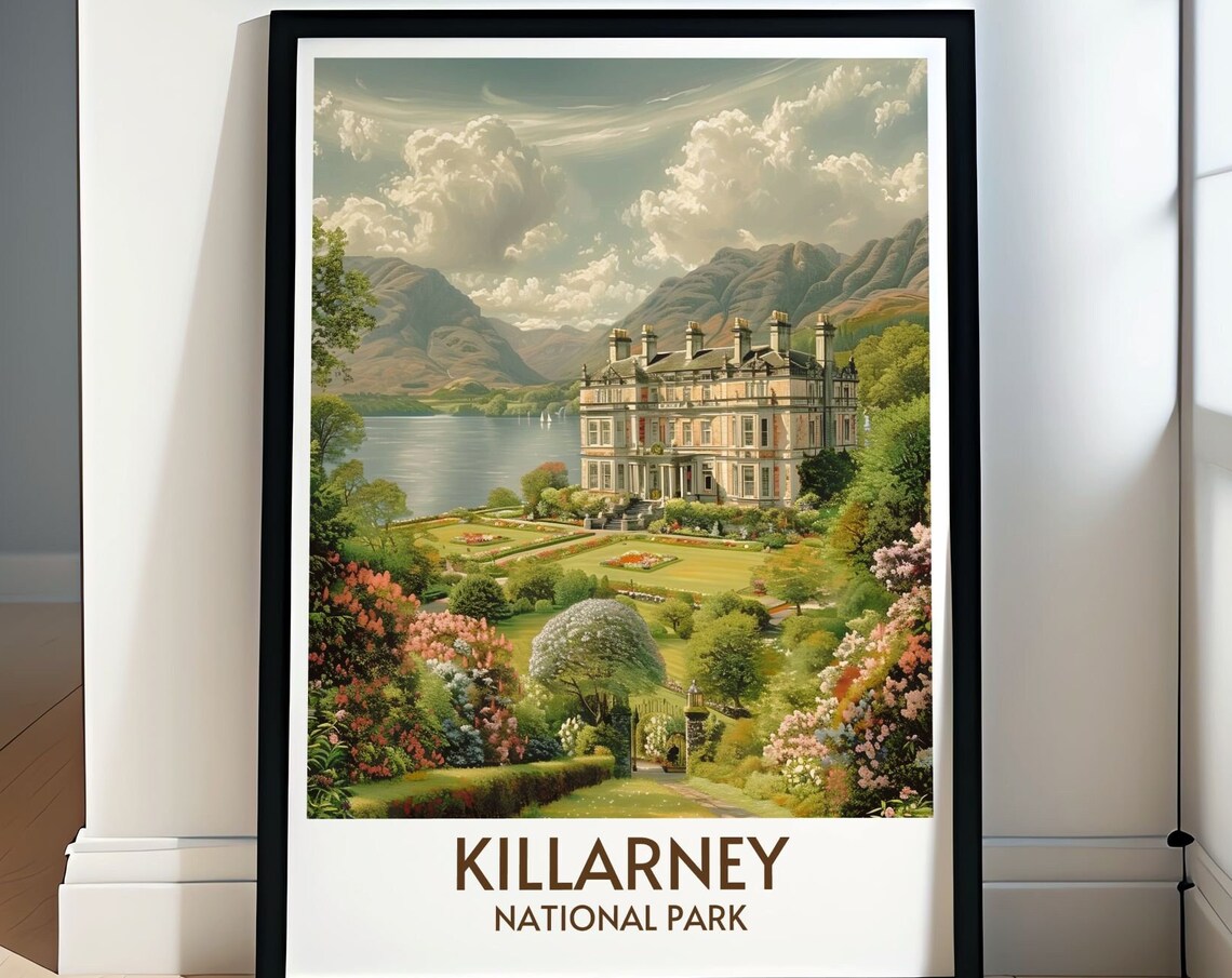 Killarney National Park Ireland Muckross House By The Lake Poster