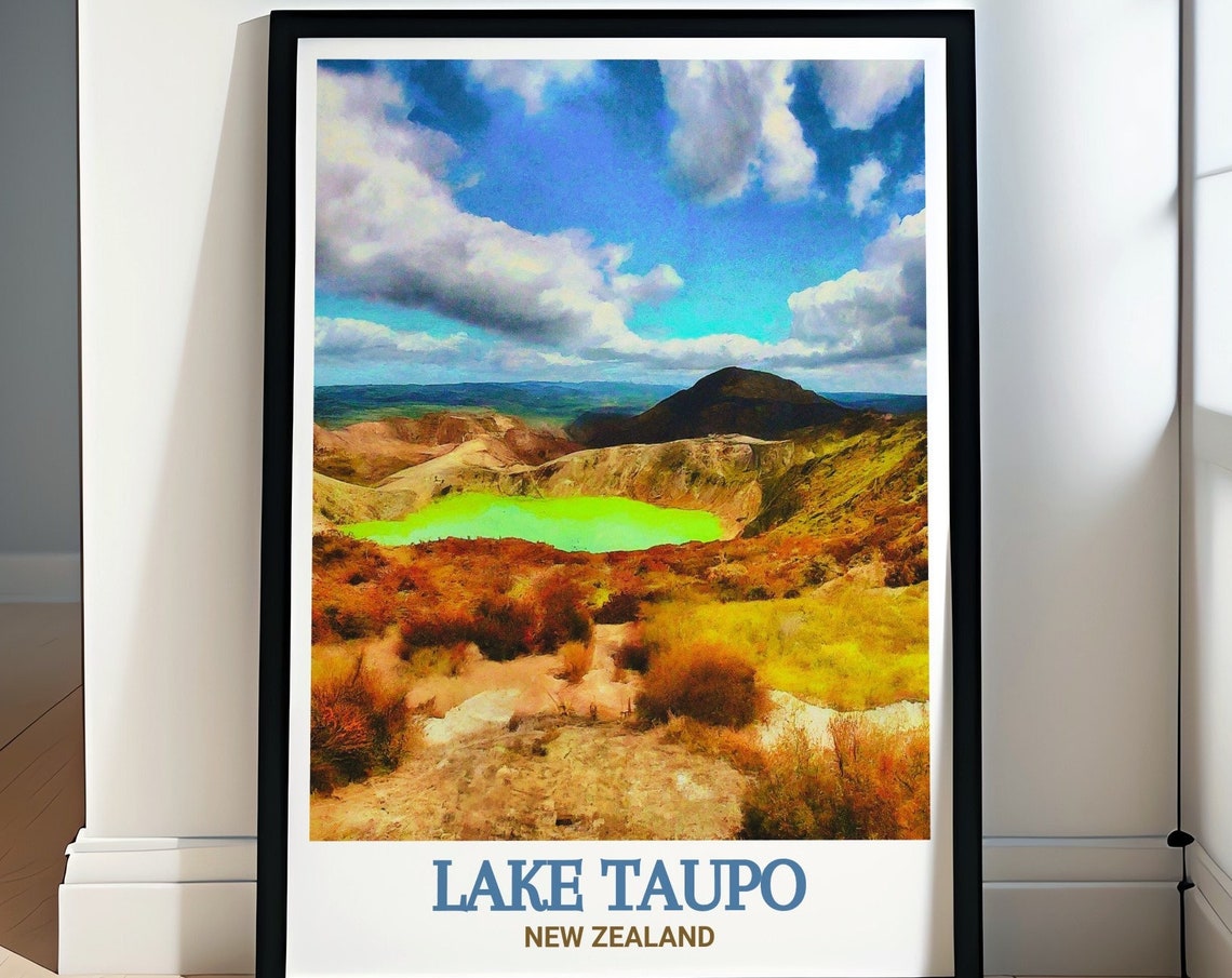 Ake Taupo Travel Wall Art Tongariro National Park Travel Print New Zealand Scenic Poster Tongariro Art L Nature Scenic Print