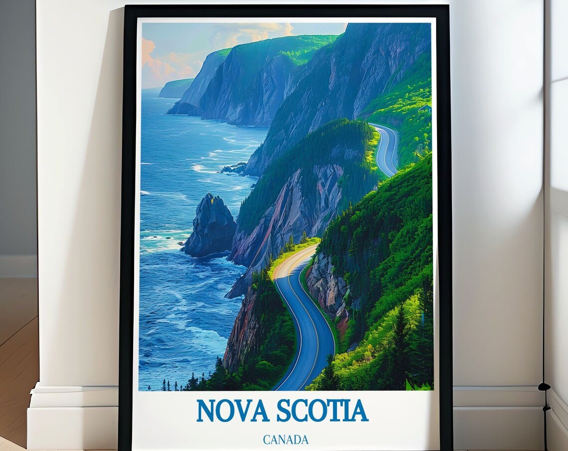 Nova Scotia Canada Cabot Trail Winding Coastal Road Cliffs Poster