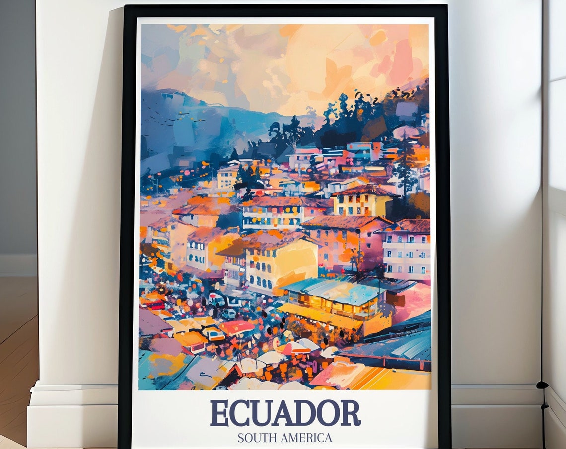 Ecuador Travel Print Quito City Otavalo Market Print Quito City Otavalo Market Poster Quito City Otavalo Market Art