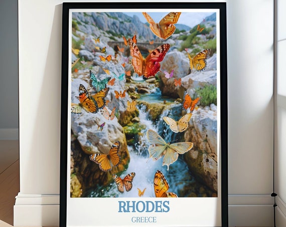 Rhodes Island Wall Decor Rhodes Greece Travel Prints Valley Of The Butterflies Art Captivating Posters Gifts From Rhodes
