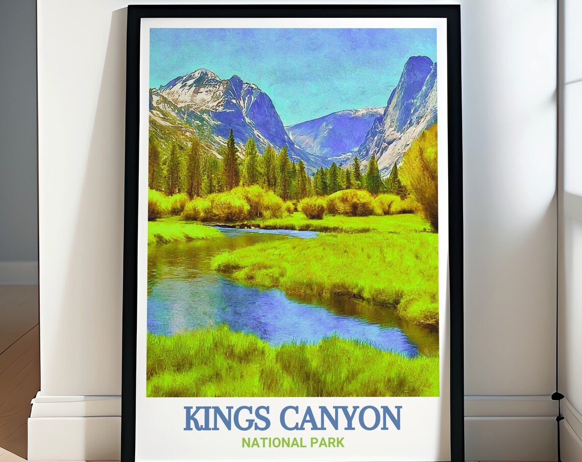 Kings Canyon National Park Zumwalt Meadow and Winding River Poster
