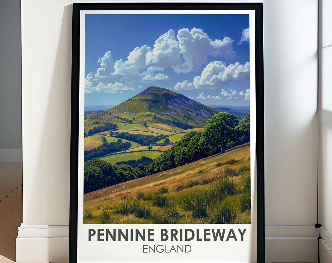 Pennine Bridleway Pendle Hill Rolling Fields England Hills Poster