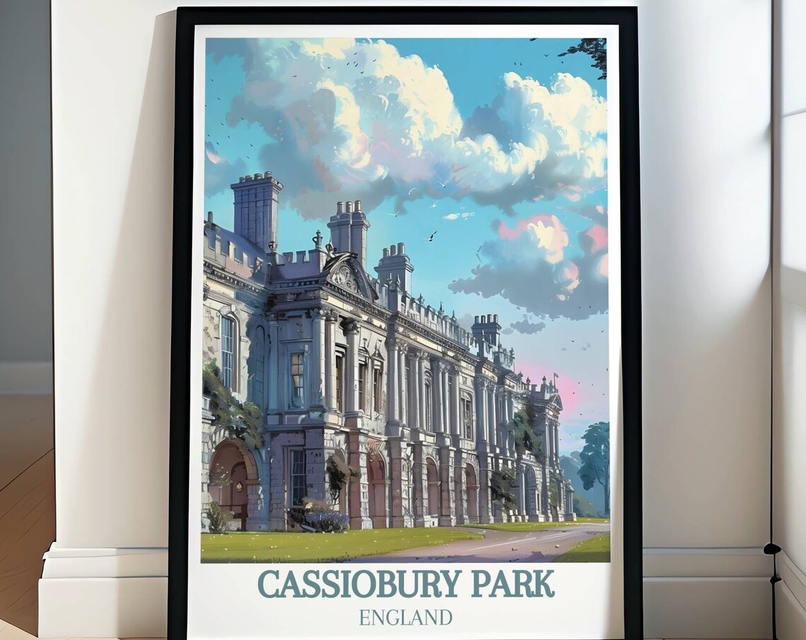 Cassiobury Park Historic Manor House Watford England Travel Poster