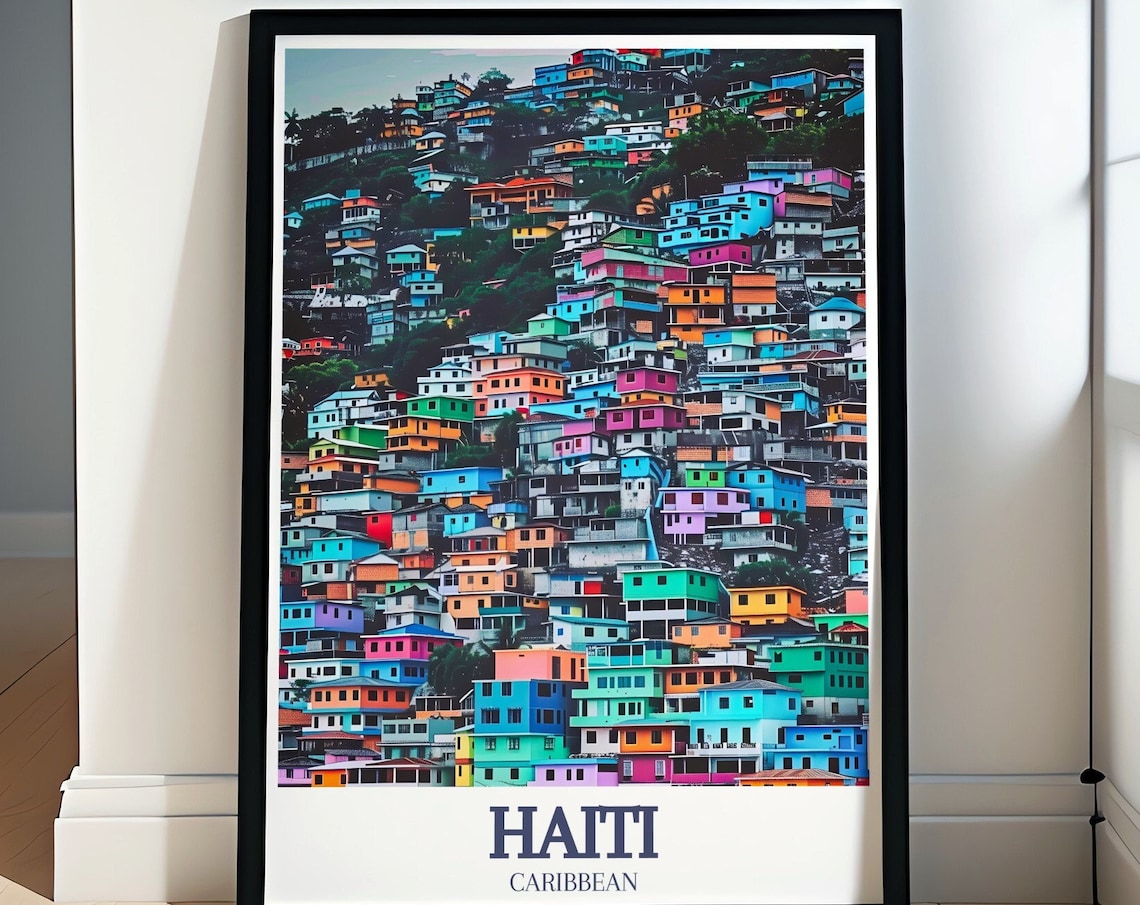 Haiti Travel Print, Jalousie Neighborhood
