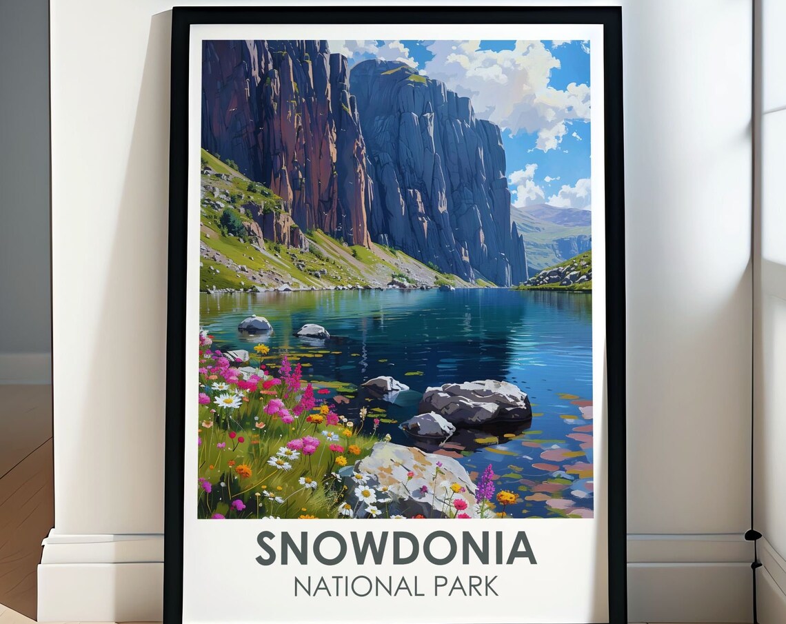 Snowdonia National Park Cwm Idwal Lake Cliffs Mountains Poster