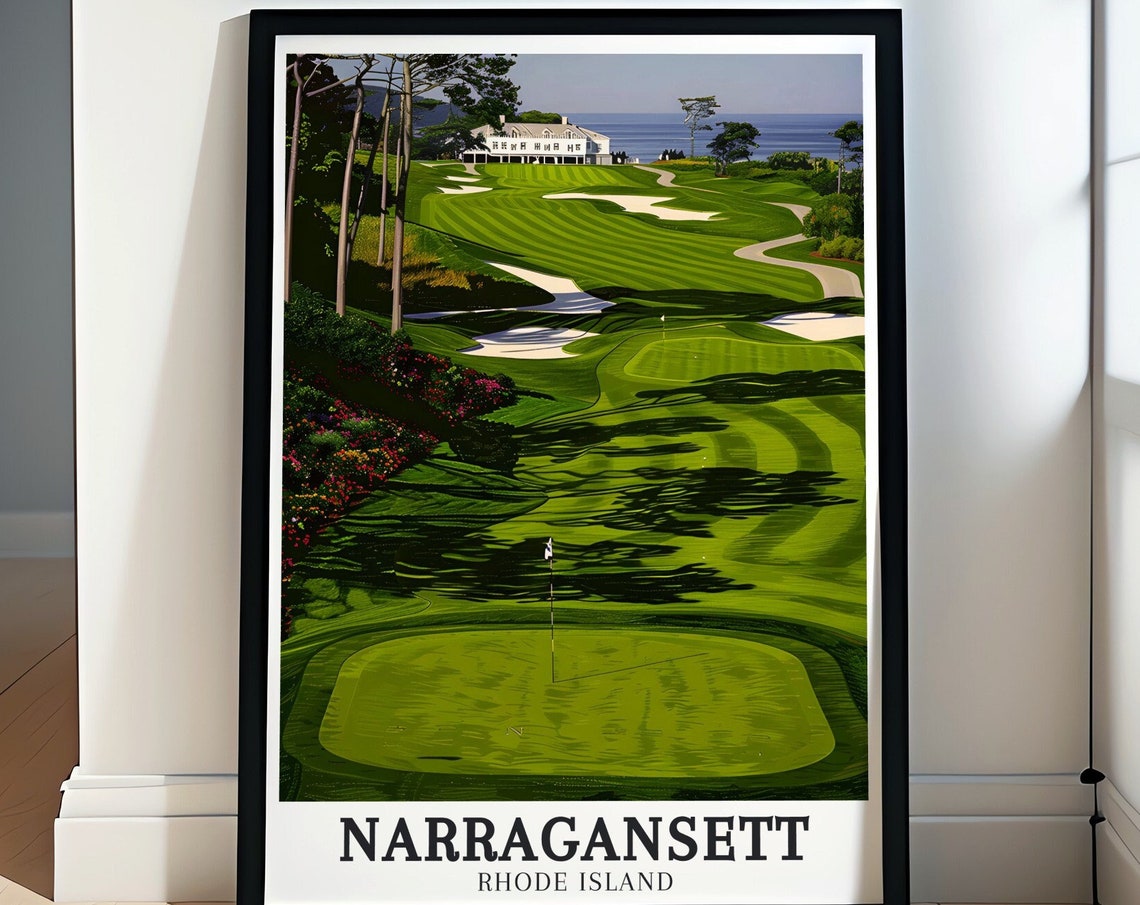 Narragansett Travel Art The Dunes Club Clubhouse Posters Narragansett Posters And Prints The Dunes Club Clubhouse Decor