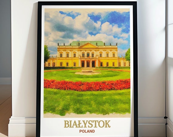 Bialystok Travel Print Branicki Palace Art Prints Branicki Palace Travel Posters Branicki Palace Decor Bialystok Decor