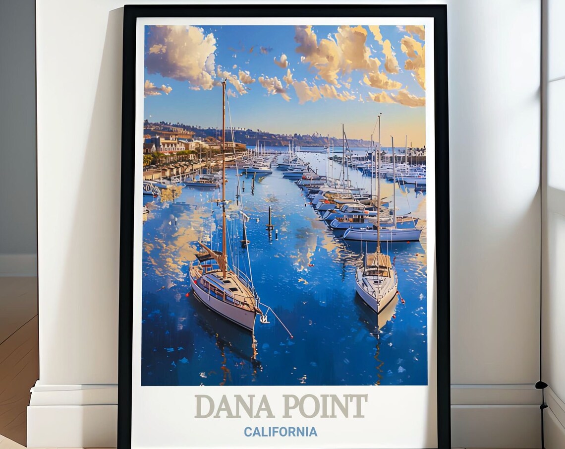 Dana Point California Golden Hour Marina Harbor Evening View Poster