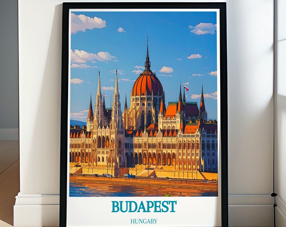 Budapest Parliament Building Danube River Hungary Sunset Poster