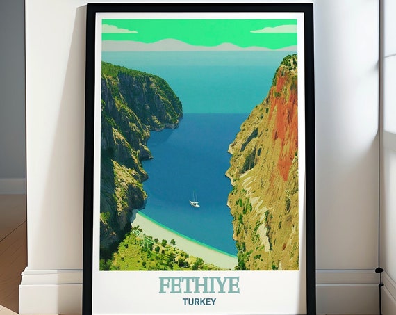 Fethiye Travel Posters Butterfly Valley Scenic Views Fethiye Nature Decor Butterfly Valley Wall Art Fethiye Collection