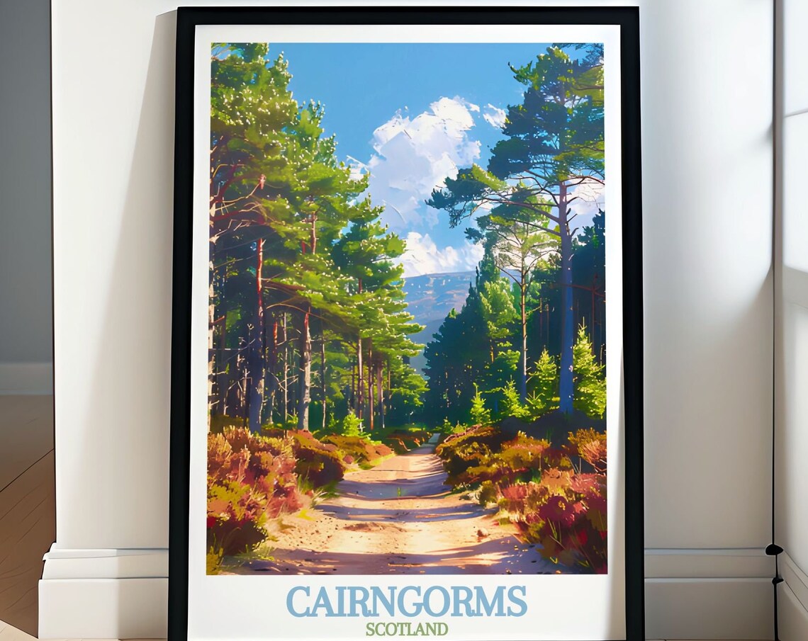 Cairngorms Rothiemurchus Forest Travel Poster