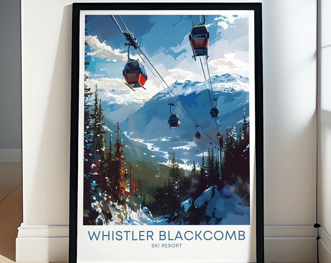 Whistler Blackcomb Ski Resort Travel Poster
