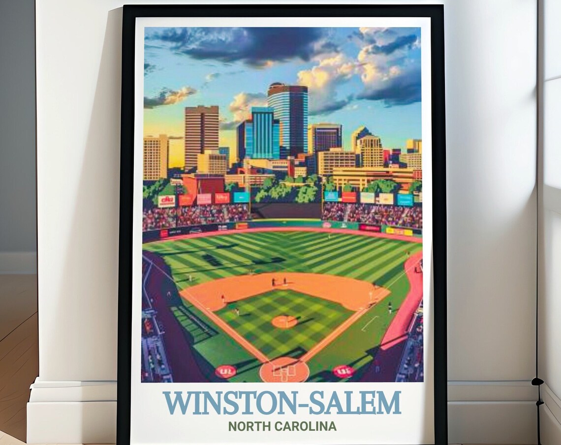 Winstonsalem BB&T Ballpark Travel Poster Print