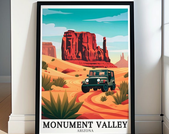 Monument Valleytravel Poster Merrick Butte 17mile Valley Drive Merrick Butte 17mile Valley Drive Artwork Monument Valley Decor