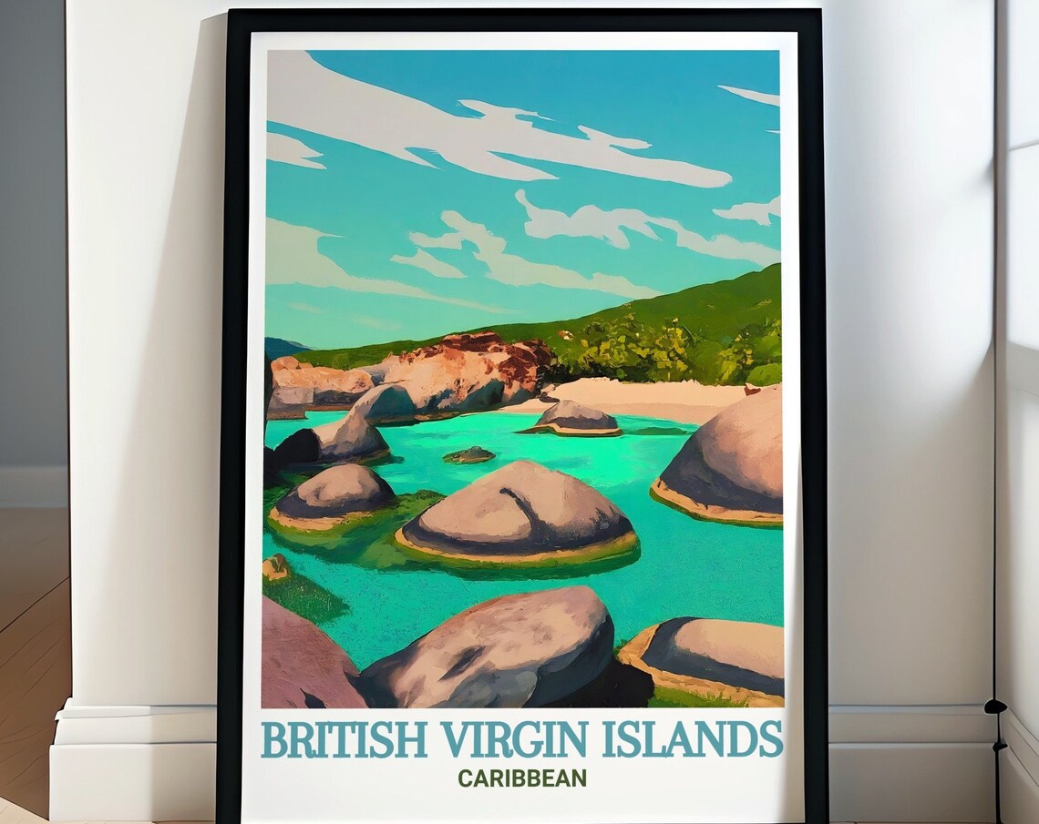 The Baths Granite Boulders Turquoise Cove Virgin Gorda Poster
