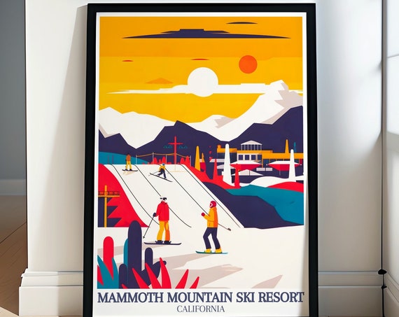 Mammoth Mountain Ski Resort Travel Posters Halfpipe Aprsski Posters Mammoth Mountain Posters Mammoth Wall Art