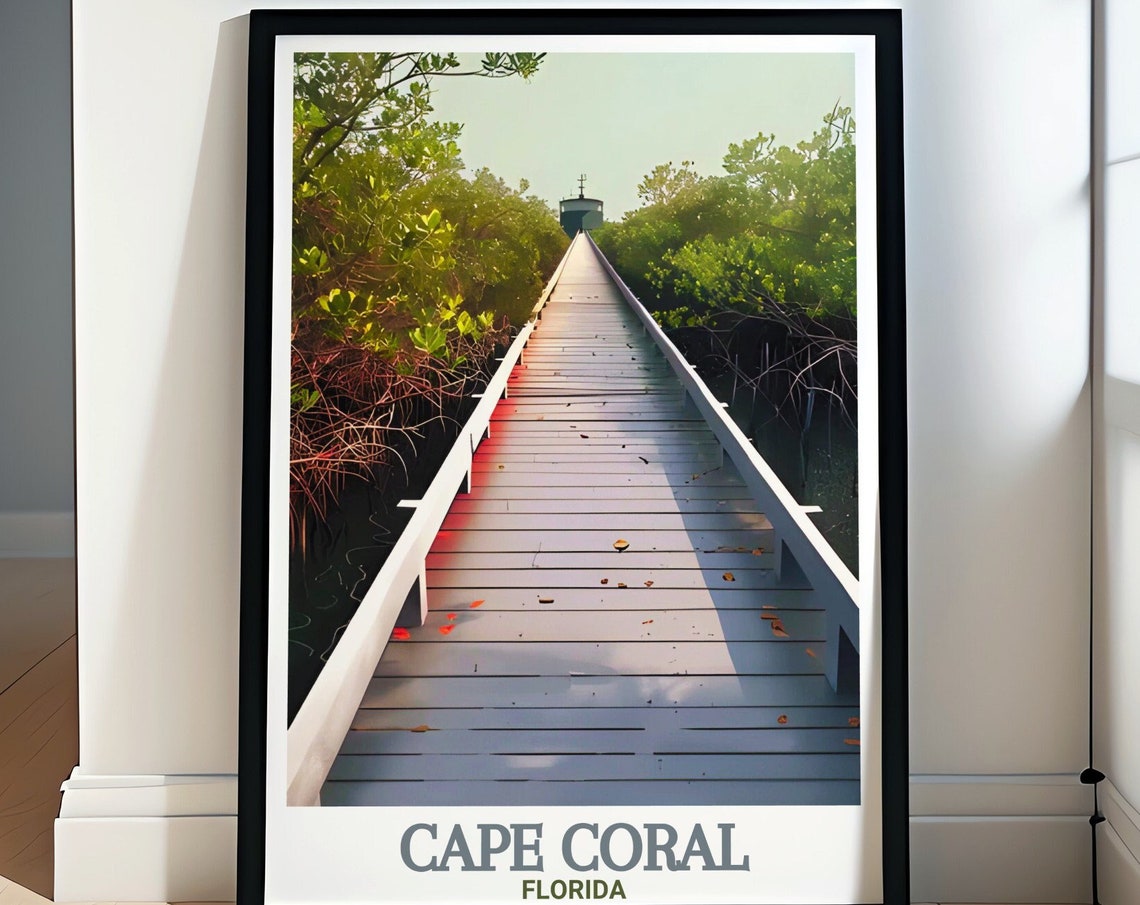 Glover Bight Trail Boardwalk Mangroves Cape Coral Florida Poster