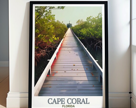 Glover Bight Trail Boardwalk Mangroves Cape Coral Florida Poster
