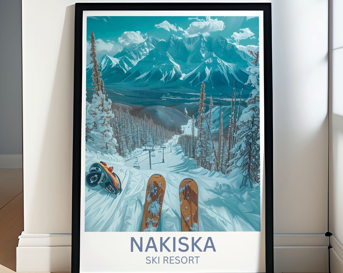 Nakiska Ski Resort Winter Wonderland Travel Poster