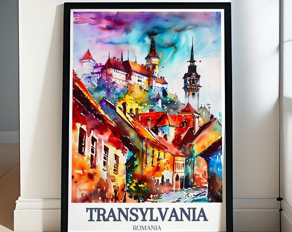 Transylvania Poster Bran Castle Sighioara Citadel Prints Bran Castle Sighioara Citadel Art Bran Castle Sighioara Citadel Decor