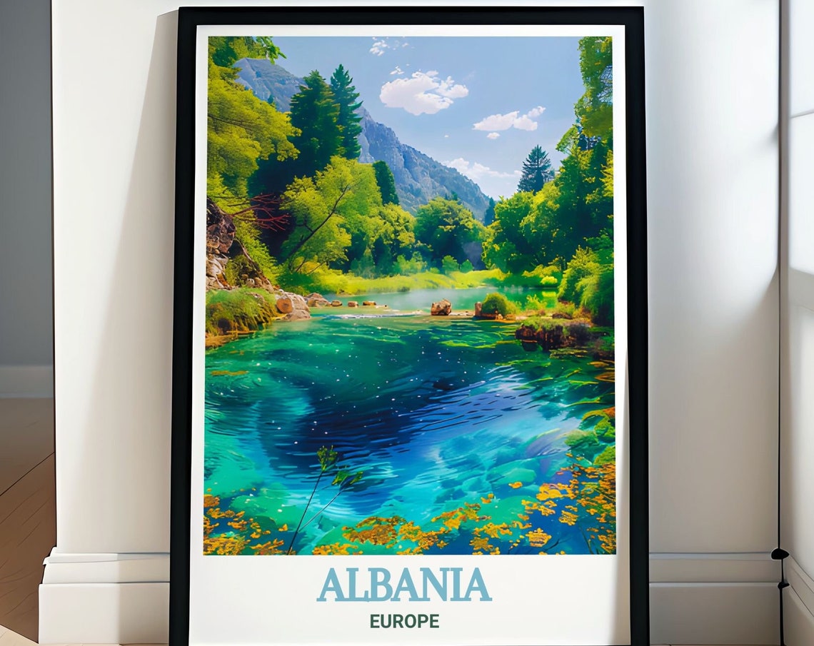 Albania Wall Art Syri I Kaltr And Tirana Poster Collection Albania Travel Prints Albania Posters And Syri I Kaltr Art
